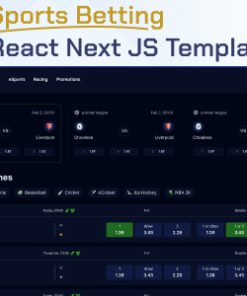 Oddsx - Sports betting website React Next JS  Template