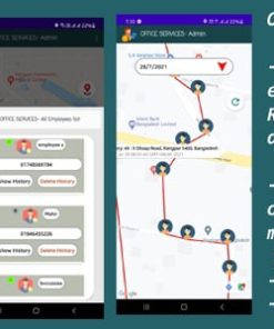 Office Services - Based on Employees Realtime Live Tracking + History Saving [Employee & Admin App]
