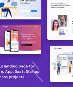 OLMO - Software, App, SaaS & Startup Landing Pages Pack