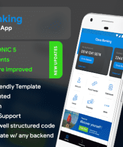 Online Banking Android App + Online Banking iOS App Template| Bank App| Opus Banking|IONIC 5