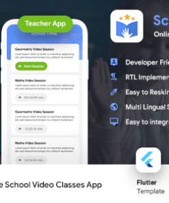 Online Class & School App | Coaching App Template | Android + iOS | Flutter 2 | School Time