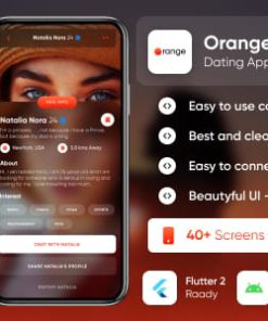 Orange - The Ultimate Dating app with Livestream  UI kit for Android and iOS (Flutter)