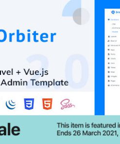 Orbiter - Bootstrap + Laravel + Vue Minimal & Clean Admin Template