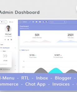 Oreo - Bootstrap 4x admin dashboard template