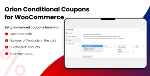 Orion Conditional Coupon for Woocommerce