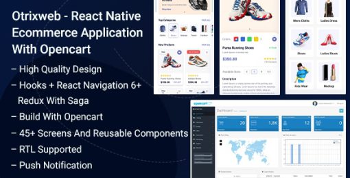 Otrixweb - React Native Ecommerce Application With Opencart