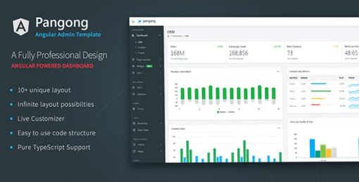 Pangong - Angular 9 Admin Dashboard + UI Kit