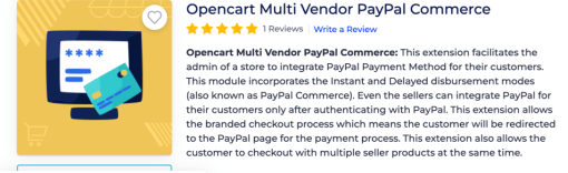 Opencart Multi Vendor PayPal Commerce