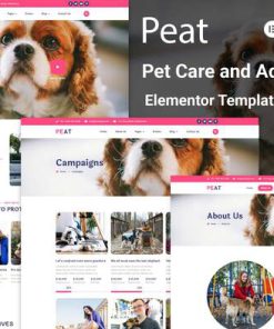 Peat - Pet Care & Adoption Elementor Template Kit