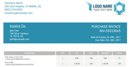PHP Invoice X2 - PHP Class For Beautiful PDF Invoices Using HTML Templates