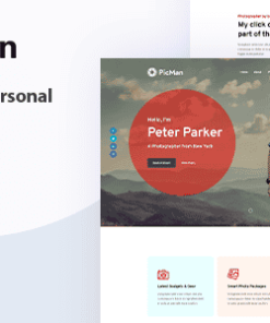 PicMan - Photographer Personal Portfolio Joomla 4 Template