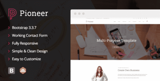 Pioneer - Multi-Purpose HTML 5 / CSS 3 Corporate Template