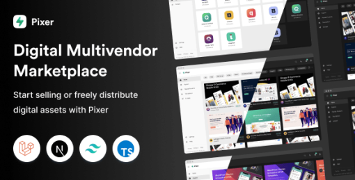 Pixer - React Laravel Multivendor Digital  Marketplace