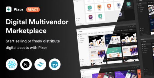 Pixer-React Multivendor Digital Marketplace Template