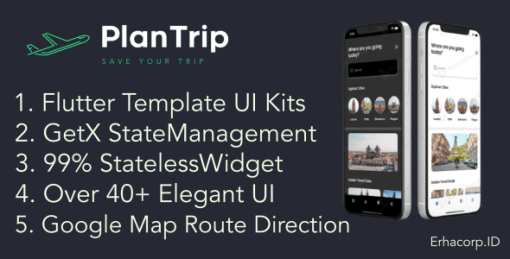 PlanTrip - Social Flutter 2 Template UI with GetX