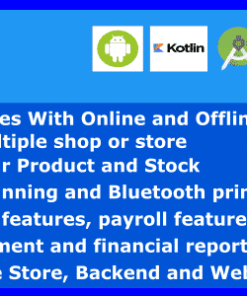 Platinum Point Of Sales (POS) complete package, Android and Online Store with Offline Feature