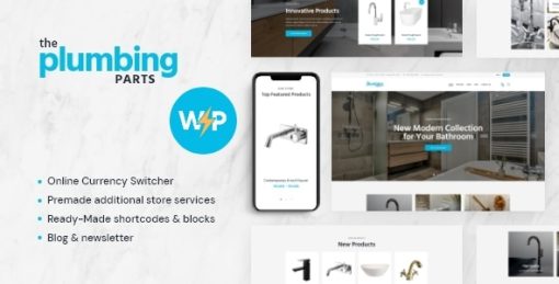 Plumbing and Building Parts, Tools & Accessories Store WordPress Theme