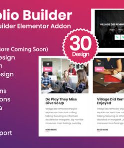 Portfolio Builder - Post/Product/Portfolio Masonry Filter Elementor Addon  Plugin