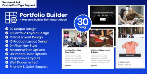 Portfolio - Post/Product/Portfolio Masonry Filter WordPress Plugin