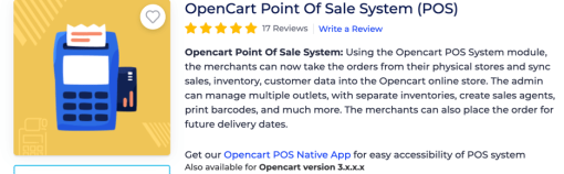 OpenCart Point Of Sale System (POS)