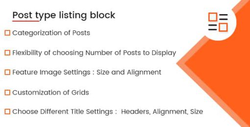 Post Type Listing Block For Gutenberg