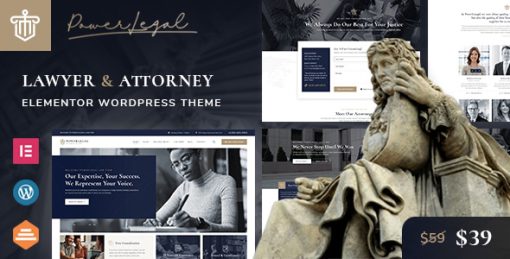 Powerlegal - Law, Lawyer & Attorney WordPress Theme