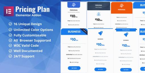 Pricing Plan / Pricing Table Elementor Addon Plugin
