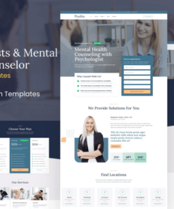 Psych - Mental Health Counselor Elementor Template Kit