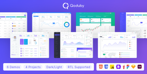 Qoduby - Admin & Dashboard Template