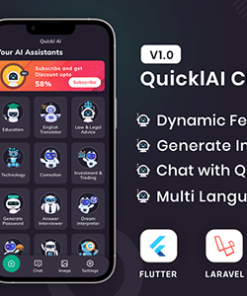 QUICKL - ChatGPT Flutter Full Application With ADMOB | Subscription Plan