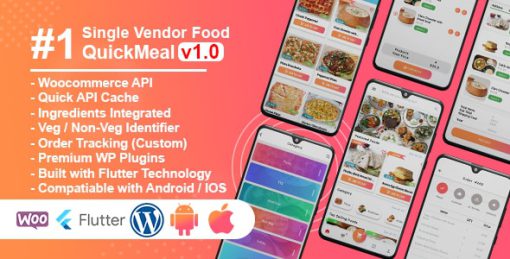 QuickMeal WooCommerce - Flutter Food Delivery Full App