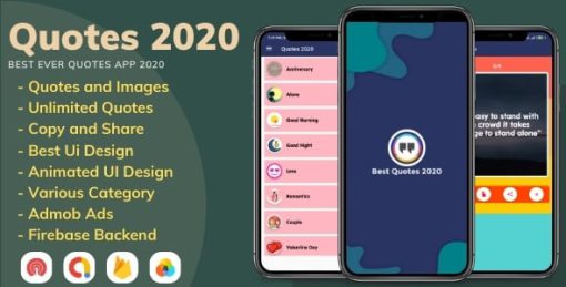 Quotes 2020 - Android Quotes App with Firebase Admin Panel
