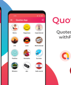 Quotes app with Admin Panel , Admob and Facebook Ads