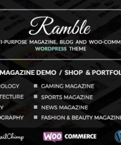 Ramble - Multi-purpose Blog, Magazine And Woo-Commerce WordPress Theme