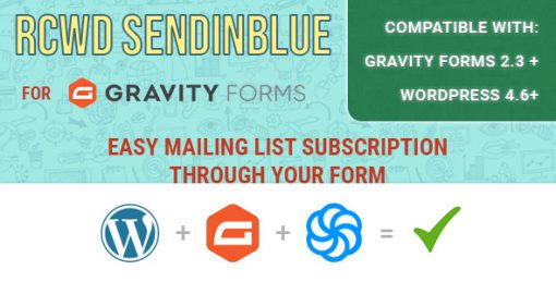 Rcwd Sendinblue for Gravity Forms