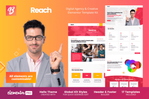 Reach - Digital Agency & Creative Elementor Template Kit