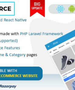 React Ecommerce - Universal iOS & Android Ecommerce / Store Full Mobile App with PHP Laravel CMS