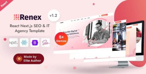 React Next SEO & IT Services Template - Renex