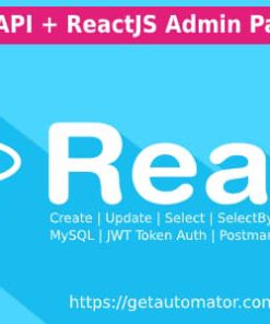 ReactJS Admin Panel Generator MaterialUI With PHP REST API Generator From MySQL + JWT Auth + Postman