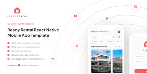 Ready Rental - Rental Properties Mobile App React Native Template