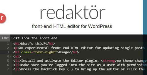 Redaktor Front-End HTML Editor
