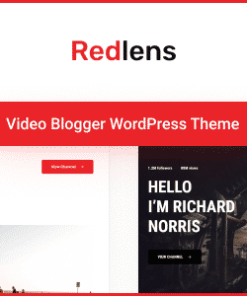 Redlens - Video Blogger and Game Streamer Theme