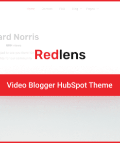 Redlens - Video Blogger HubSpot Theme