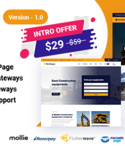 RentEquip - Multipurpose / Equipment Rental Website