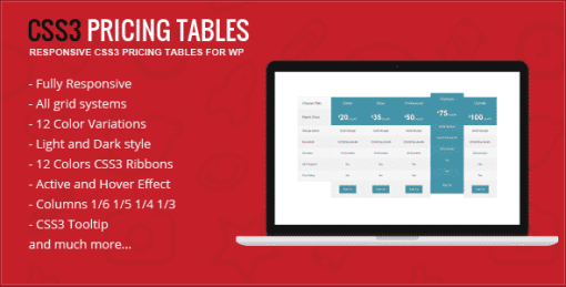 Responsive CSS3 Pricing Tables - WordPress Plugin