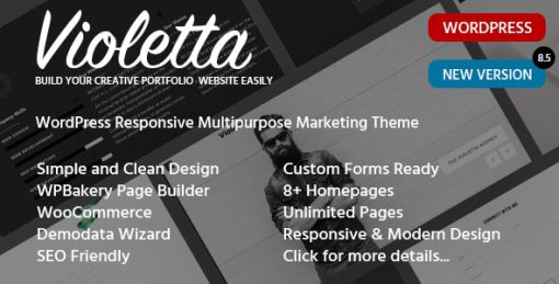 Responsive  Portfolio Theme - Violetta