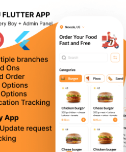 Restaurant App with Food Delivery and Multiple Branch Manage, Flutter full Application