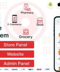 RestFood is a Completed Multivendor Food, eCommerce, Grocery, Parcel, Pharmacy with  Admin & Website