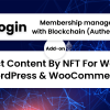 Restrict Content By NFT For Walogin (WordPress & WooCommerce)