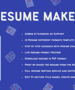 Resume Maker - CV Maker  with Admob + Facebook mediation